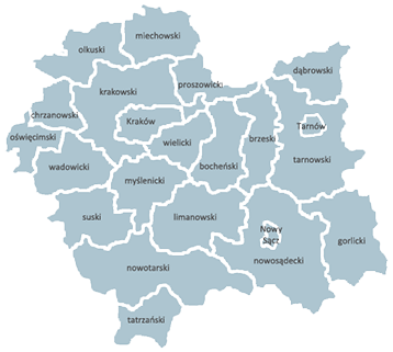 Mapa subregionów