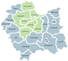 Subregion Krakowski - mapka
